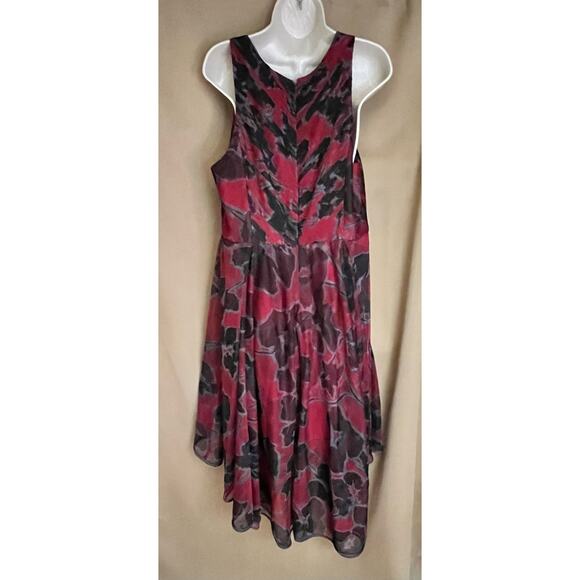 Halston Cherry Sleeveless Tulle Dress size 14 - Picture 6 of 13